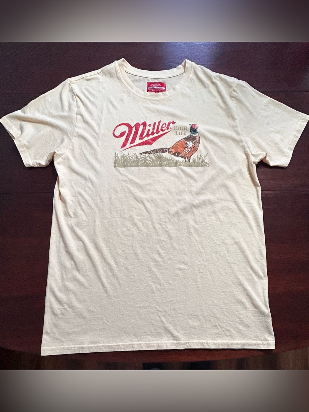 American Needle Miller High Life Graphic Tee in Cream XL